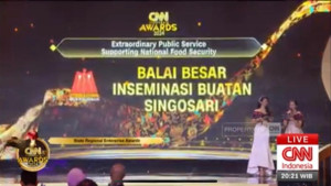 Konsisten Berinovasi, BBIB Singosari Kementan Raih Penghargaan CNN Indonesia Awards 2024